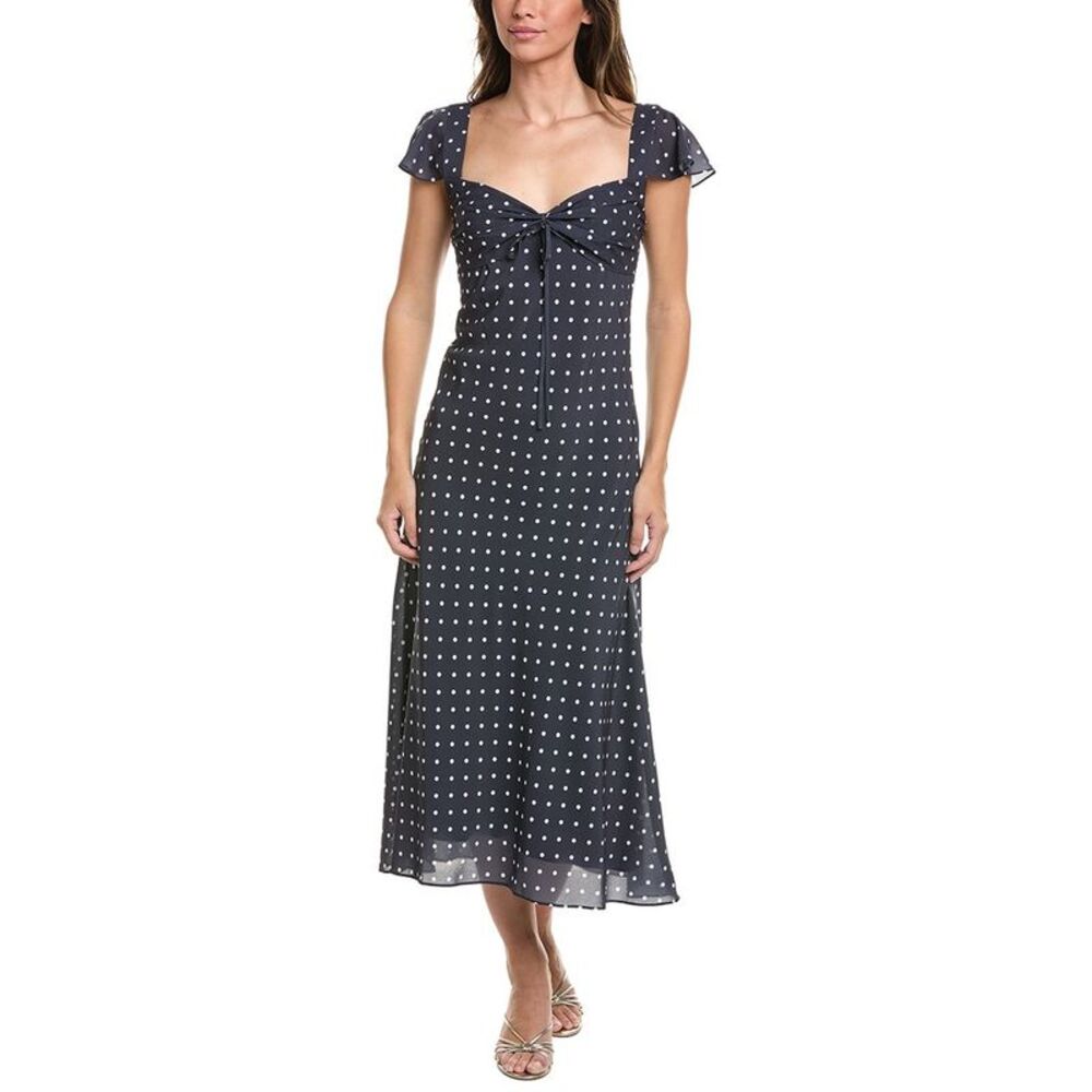 Toccin Womens  Marcella Bias Cut Slip Dress, Navy